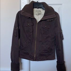 guess brown jacket